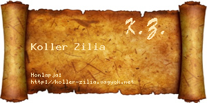 Koller Zilia névjegykártya