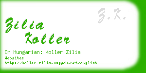 zilia koller business card